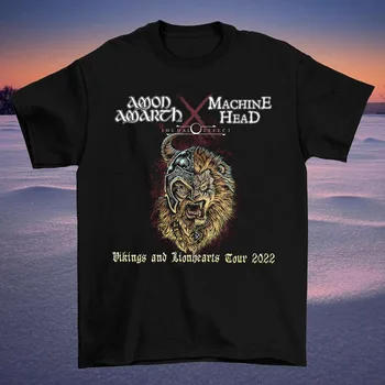 Рядко Amon Amarth Machine Head Tour 2022 Черна тениска от S до 5XL Подарък фенове K2758
