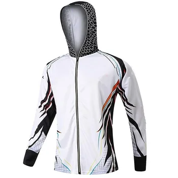 2024 Защита от ултравиолетови лъчи с дълъг ръкав с качулка Водоустойчив hoody за риболов сублимационен печат облекло за риболов Тениски с дигитален печат