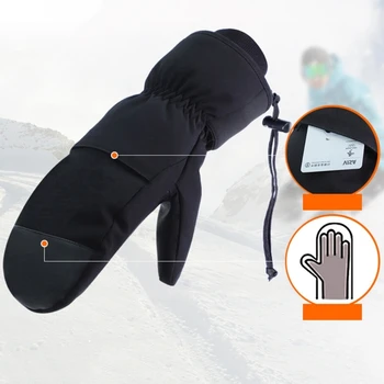 Водоустойчив ски и снежни ръкавици, Ръкавици, зимни топли сензорни екрани, Ръкавици за каране на сноуборд