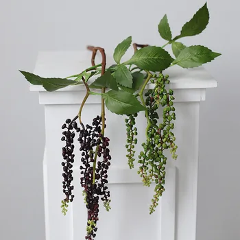 3шт изкуствени плодове клони, висящи зелени растения с естествен ефект, декоративни растения за дома градината, външни тераси, изкуствен папрат