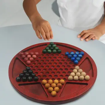 Набор от китайски пулове за деца от 6 години 13,78 инча Ръчна изработка Удобно съхранение 6 цветни топки Класическа стратегическа игра