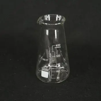 500 мл лабораторен чаша Boro Glass конична форма, с три ъгли, химическо прибори Philips