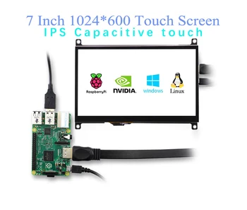 1024x600 IPS Преносим 7-Инчов Сензорен екран, HDMI Дисплей Със Сензорен Екран, hdmi raspberry display LCD САМ Monitor HD Display Pc монитор