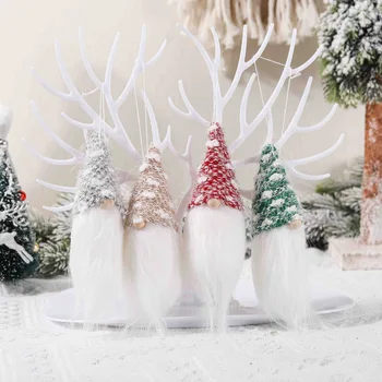 Новият Дядо Коледа, Снежен човек Кукла Висулка Забавни Коледни Декорации за Дома Коледно Дърво Украшение Навидад Натал Нова Година 2024