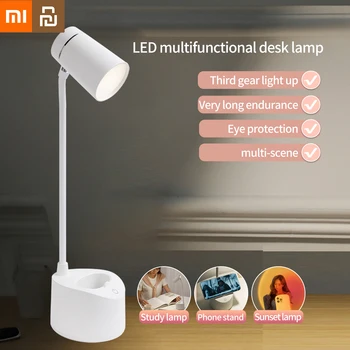 Xiaomi Youpin LED Настолна Лампа За Четене 3 В 1, Преносим Нощни лека нощ Сгъваема Защита на Очите Лампа За Залез на Притежателя на Телефона Кабинет