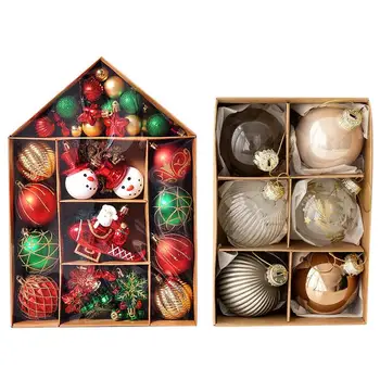 Коледни топки Нечупливи украса Окачване за Коледната елха Коледни Декоративни топки Декорация за Коледната елха