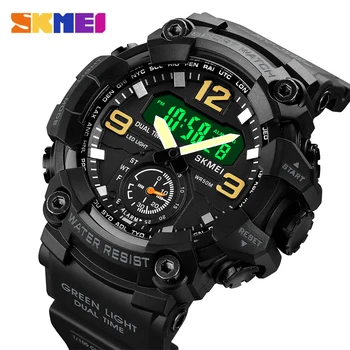 SKMEI 2023, Нови спортни мъжки часовници, водоустойчиви Ежедневни мъжки кварцови часовници, най-добрата марка за Луксозни военни led електронни часовници