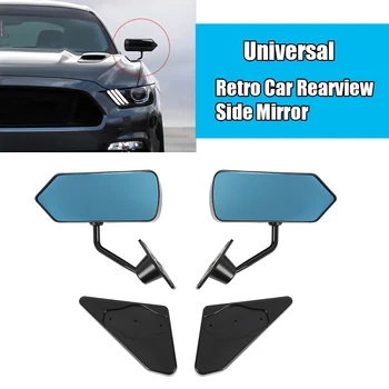 Колата е в стила на F1 Универсално странично огледало за обратно виждане винтажного кола 1 двойка огледала за обратно виждане със сини лещи за Honda Accord, Civic BMW Toyota