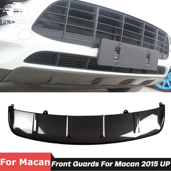 Защита на брадичката за устни на предната броня от въглеродни влакна за Porsche Macan Car Body Kit 2015 Up
