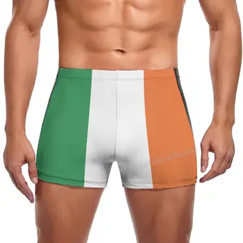Топене С Ирландския Флаг, бързо съхнещи къси Панталони За мъже, Плажни Шорти за плуване, Летен подарък