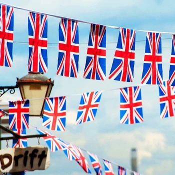 10 м 30 знамена Банер с Британския флаг, на Честването на Националния ден на Вимпел Юниън Джак Банер Знамена за украса за рожден Ден, сватба парти