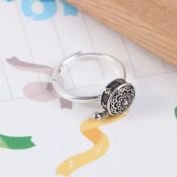 Будизмът Вяра Въртящо Женски пръстен за пренос, който отваря пръстен-амулет, пръстен в Корейски стил, Пръстен в етнически стил, Дамски пръстени