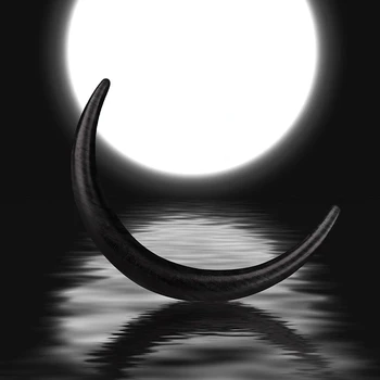 Шнола във формата на полумесец в първата четвърт на луната От черно сандалово дърво, класическа шнола във формата на полумесец, Полукръгли шнола, проста Дървена шнола, дамски