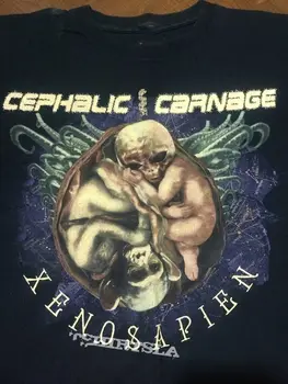 Тениска Cephalic Carnage Xenosapien, тениска Унисекс За Мъже И жени, Размер S-4XL CB956, дълги ръкави