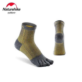 Чорапи за джогинг Naturehike с пет пръста Мъжки и дамски зимни вълнени топли, дишащи спортни чорапи за сняг чорапи за къмпинг