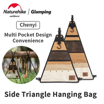 Naturehike Триъгълна подвесная чанта за нощуване на открито, холщовая чанта за съхранение на Преносим богат на функции за готвене, прибори, Аксесоари за съхранение на всички всячины