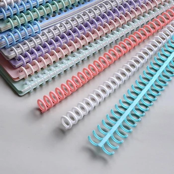 1 бр Пластмасови халки с отрывными листа на 30 дупки, пружинящие спирала пръстени, мостова лента за бележник формат А4, канцеларски материали, Канцеларски