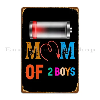 Мама на 2 момчета, Метални Табели Класическа Реколта Стенни рисувани в Ретро стил по поръчка Лидице Знак Плакат