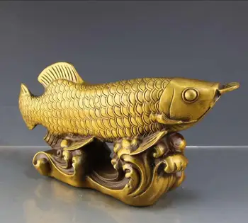Patung Kuningan Koin Ikan Ornamen Rumah Dekorasi Kerajinan