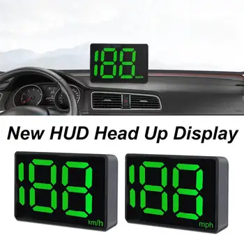 Авто HUD дисплей на най-Новият GPS-измерване на скоростта за всички автомобили, щепсела и да играе, голям шрифт, малкият размер, полноэкранные автоаксесоари