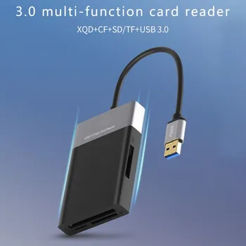 Четец на карти с памет XQD Multi Card Reader С 2 адаптера USB 3.0 ХЪБ За Sony от Серията G/M, Lexar 2933X/1400X За Windows/ Mac OS