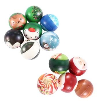 Коледен стил 6,3 см Надуваема топка за облекчаване на стреса, гъба за облекчаване на стреса, Коледни играчки, украса