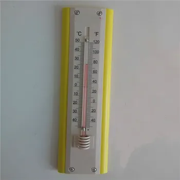 Точност ръководят термометър за преподаване на физика, вътрешен и външен термометър, окачен на парникови термометър за засаждане на растения, домашен термометър