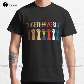 Together We Rise Unity Design Класическа риза Лилава Риза За Жени На Поръчка Aldult Teen Унисекс Тениска С Дигитален печат Xs-5Xl