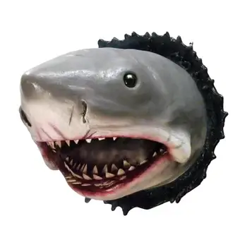 Украса на Главата на Акулата Свирепая Shark 3D Стенни Художествена Стикер Голяма Смоляная Главата на Акулата За Хола Модерна Декорация на Дома, направи си САМ
