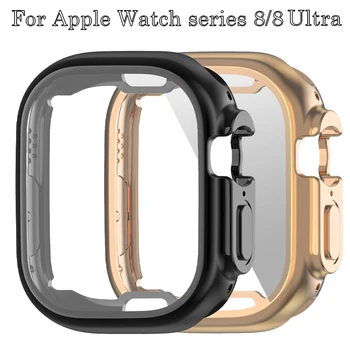 Калъф за дисплея на Apple Watch Series 8 Ultra 49 мм С Покритие TPU Защитна Броня За Apple Watch Series 8 7 41 мм 45 мм Рамка на Капака