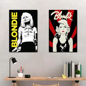 Blondie Band Художествен плакат на платно и монтиране на художествено изображение на Печат на съвременните плакати за декор на семейната спалня