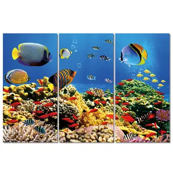 Платно с изображение на морски риби и корали с HD-принтом, печат декор на стаята, печат на плакат, картина, платно, Безплатна доставка/ny-6411C