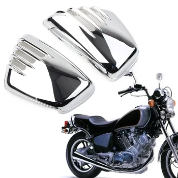 1 чифт Хромированных Мотоциклетни Странични Обтекателей Акумулаторни Батерии Защитно покритие За Yamaha XV700 750 1000 1100 Virago 1984-2020 ABS Пластмаса