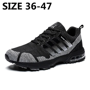 Мъжки маратонки Окото дишащи обувки за бягане на пътека Спортна тренировочная обувки За бягане на трева на открито Мъжки маратонки за ходене