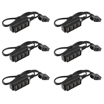 6X конектори D-Tap тип B за да се свържете Dtap до 4 жакове P-Tap Ptap, адаптер-хъб, електрически сплитер за фотография, храна