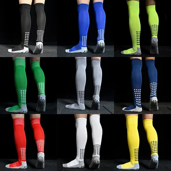 2023 Чорапи нескользящие Футболни Нови мъжки дишащи чорапогащи с кърпа за колоездене, разходки, спортни тренировки, дълги футболни чорапи