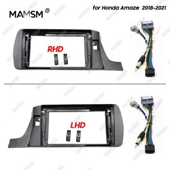 MAMSM Автомобили Рамка Престилка Адаптер Android Голям Екран, Радио, Комплект Монтажна пластина За Honda Amaze 2018 2019 2020 2021