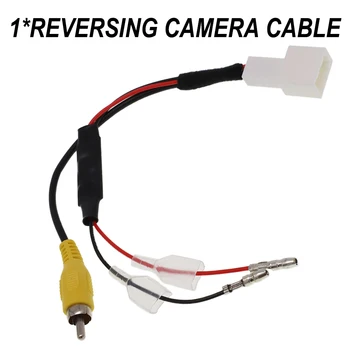 4-Пинов Теглене кабели за закрепване на камера за задно виждане за кола, Кабел plug-адаптер за Toyota, Черна Пластмаса + Метален Кабел, камера за задно виждане
