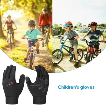 Мини ръкавици без хлъзгане велосипедни ръкавици за сензорен екран за целия пръст, леки ръкавици за колоездене, скално катерене, каране на лодка, деца, деца