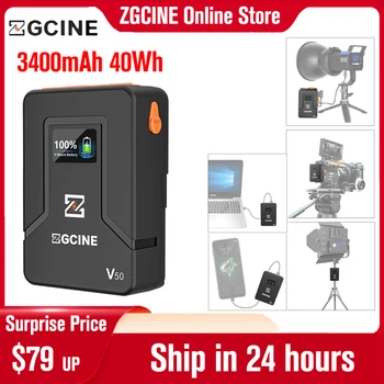 ZGCINE DIANA-V50 V50 V Mount Батерия Литиева Батерия с V-Образен Ключ Micro USB Battery Pack за Фотоапарати, Смартфони Видеосигнали Лаптопи