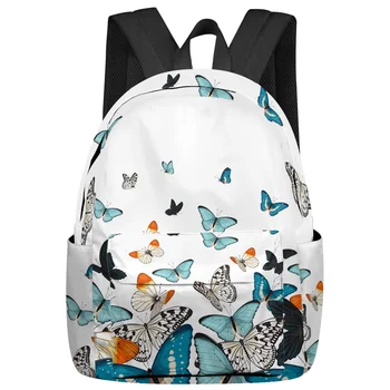 Раница с наклон под формата на пасторальной пеперуди, ученически чанти за тийнейджъри, чанта за лаптоп, дамски ежедневни раница за пътуване